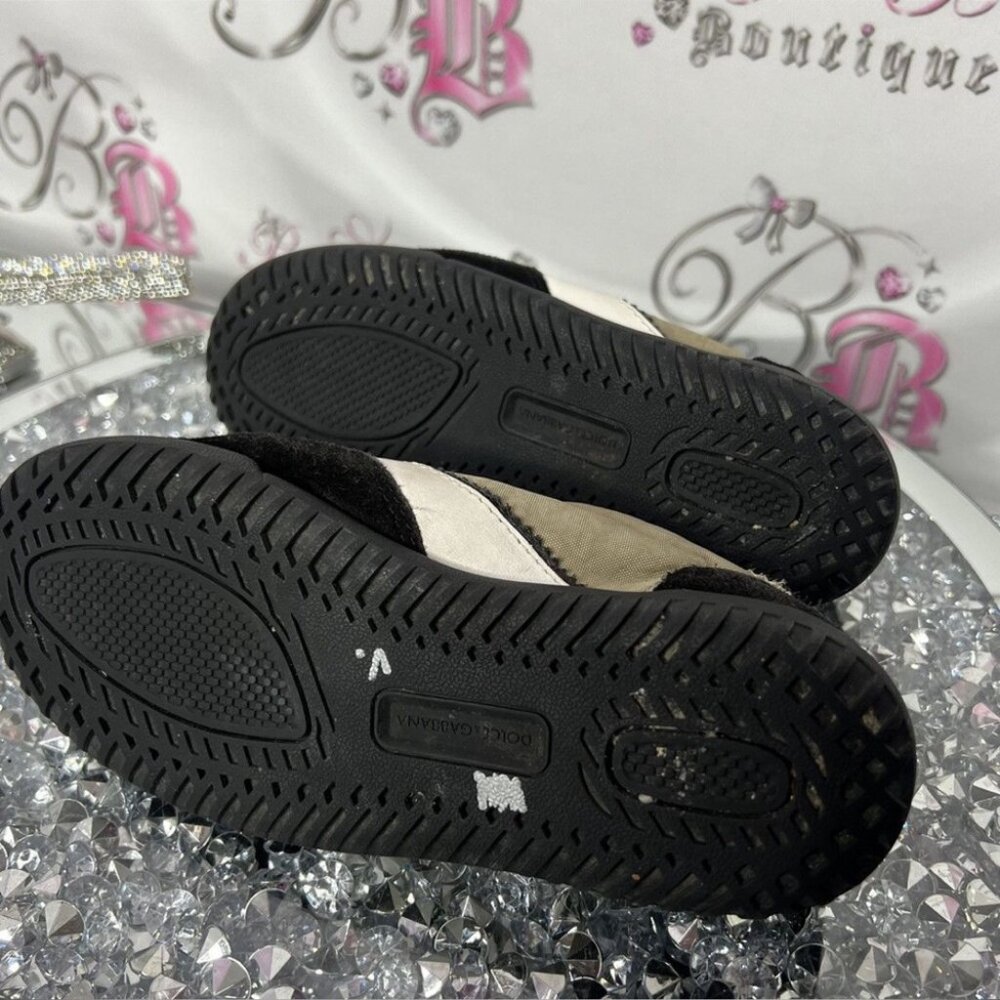 Dolce & Gabbana sneakers Velcro runners black beige classy preppy shoes slip on - Picture 12 of 13